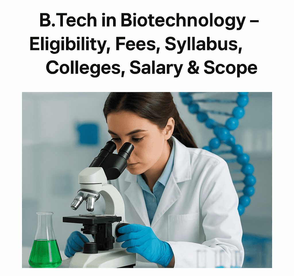 B.Tech in Biotechnology