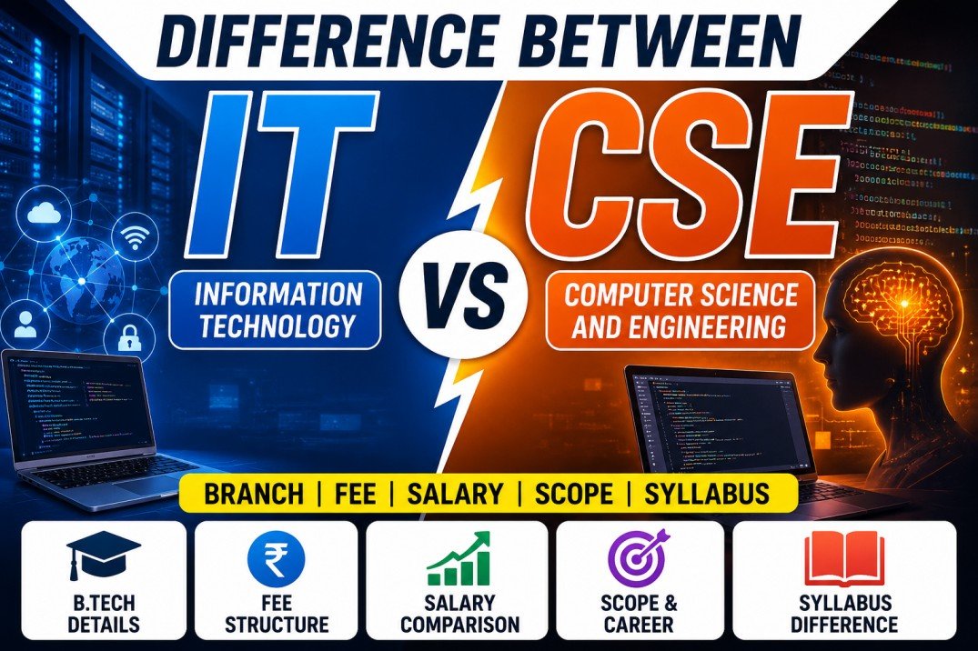 Difference Between BTech CSE and BTech IT Branch